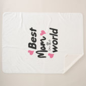 Die beste Mutter der Welt Sherpa Blanket Throw Sherpadecke (Vorderseite (Horizontal))