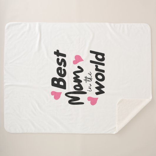 Die beste Mutter der Welt Sherpa Blanket Throw Sherpadecke (Vorderseite (Horizontal))
