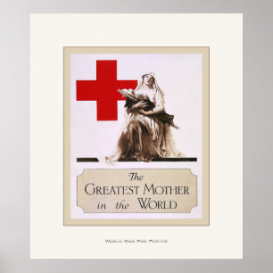 Die Beste Mutter der Welt ~ Vintage Krankenschwest Poster