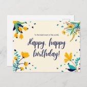 Die beste Mutter der Welt zum Geburtstag Postkarte (Vorne/Hinten)
