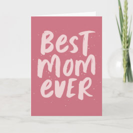 Die beste Mutter, die je eine trendige, rosa Mutte Karte