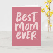 Die beste Mutter, die je eine trendige, rosa Mutte Karte (Gelbe Blume)