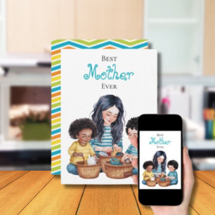 Die beste Mutter, die je Kind und Mama geklebt hat Karte