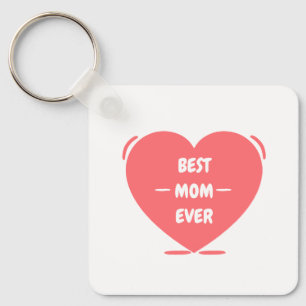Die beste Mutter, die je niedlich pink editierbar  Schlüsselanhänger