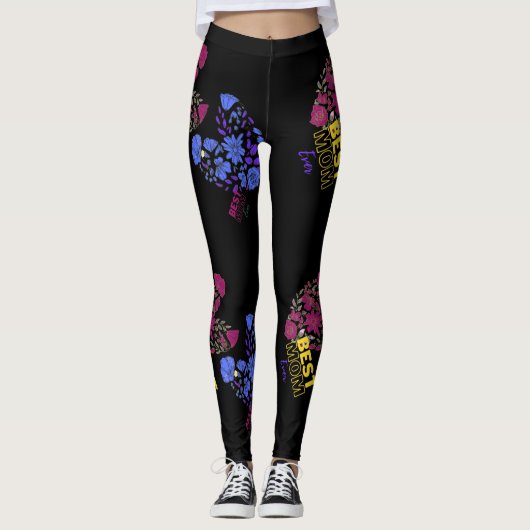 Die beste Mutter, die je schwarz Liebe hat Leggings (Vorderseite)