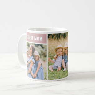 Die beste Mutter Dusty Rose Foto-Collage Kaffeetasse