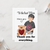 Die beste Mutter Karte (Vorderseite/Rückseite Beispiel)