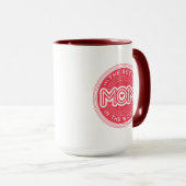 Die beste Mutter Magenta Pink Moderne Typografie Tasse (VorderseiteRechts)