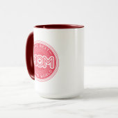 Die beste Mutter Magenta Pink Moderne Typografie Tasse (Vorderseite Links)