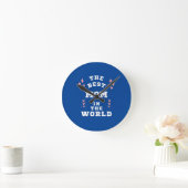 die beste Mutter Throw Pillow Runde Wanduhr (Zuhause)