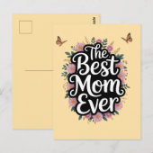 Die beste Mutter überhaupt - Muttertagsfeier Postkarte (Vorne/Hinten)