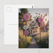 Die beste Mutter überhaupt - Muttertagsfeier Postkarte (Vorne/Hinten)