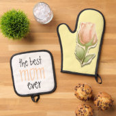 Die beste Mutter überhaupt Ofenhandschuh & Topflappen-Set (Oben Unten)