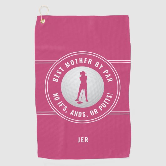 Die beste Mutter von Par Funny Putts Ladys Golfer Golfhandtuch (Vorderseite)