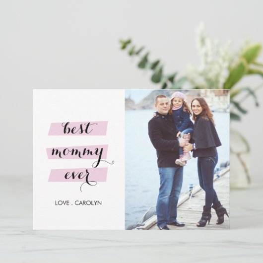 Die beste Muttertagskarte Karte (Stehend Vorderseite)