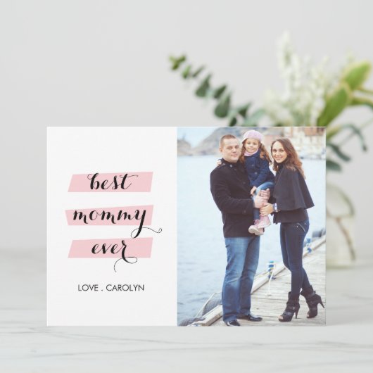 Die beste Muttertagskarte Karte (Stehend Vorderseite)