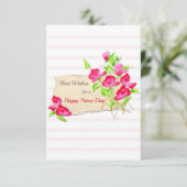 Die beste Namenskarte Dankeskarte (Stehend Vorderseite)