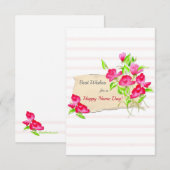 Die beste Namenskarte Dankeskarte (Vorne/Hinten)