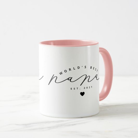 Die beste Nana-Niedlich-Calligraphie-Kaffee-Tasse Tasse (VorderseiteRechts)
