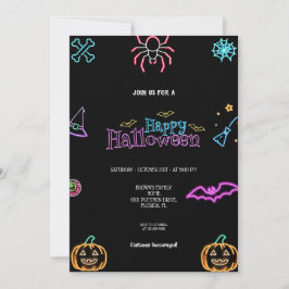 DIE BESTE NEON HALLOWEEN EINLADUNG