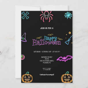 DIE BESTE NEON HALLOWEEN EINLADUNG