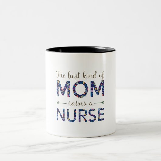 Die beste nette Mama hebt Zweifarbige Tasse (Mittel)