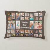 Die beste Oma-32-Familie der Welt - FotoCollage Br Dekokissen (Rückseite)