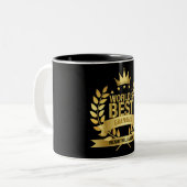Die beste Oma der Welt, Großmutter Gold Black Zweifarbige Tasse (Vorderseite Links)