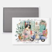 Die beste Oma der Welt | Personalisiert Magnet (Vorderseite/Rückseite)