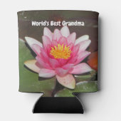 Die beste Oma der Welt - Rosa Wasserlilie Blume Dosenkühler (Rückseite)