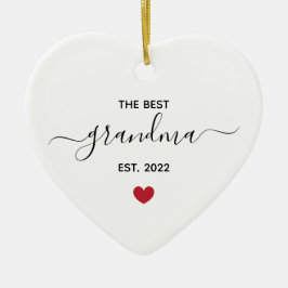 Die beste Oma "est year" Keramik Keramik Ornament