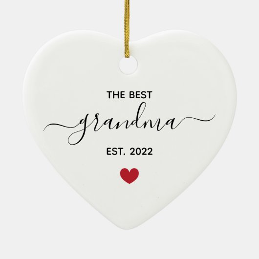 Die beste Oma "est year" Keramik Keramik Ornament (Hinten)