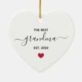 Die beste Oma "est year" Keramik Ornament (Hinten)