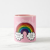 Die beste Oma Granny je Rainbow Pink Zweifarbige Tasse (Mittel)