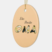 Die beste Oma in deutschem Ornament (Links)