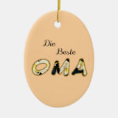 Die beste Oma in deutschem Ornament (Vorne)