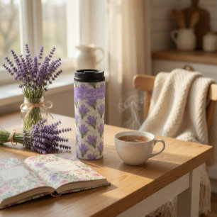 Die beste Oma-Lavendel-Blumen-Edelstahl Thermosbecher