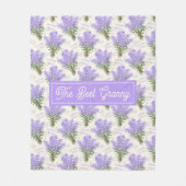 Die beste Oma Lavendel Blumen Kuschel Fleece Decke (Vorderseite)