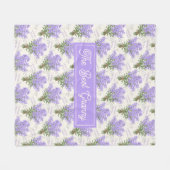 Die beste Oma Lavendel Blumen Kuschel Fleece Decke (Vorderseite (Horizontal))