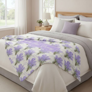 Die beste Oma Lavendel Blumen Kuschel Fleece Decke