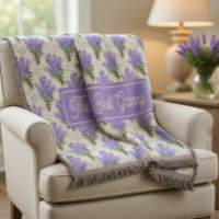 Die beste Oma Lavendel Blumen Kuschel Fleece Decke