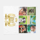 Die beste Onkel-FotoCollage der Welt Fleecedecke (Vorderseite (Horizontal))