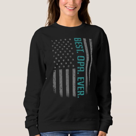 Die beste Opa-Fahne aller amerikanischen Vater für Sweatshirt (Vorderseite)