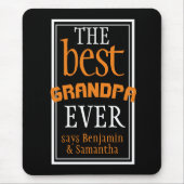 Die beste Opa je Typografie schwarz Mousepad (Vorne)