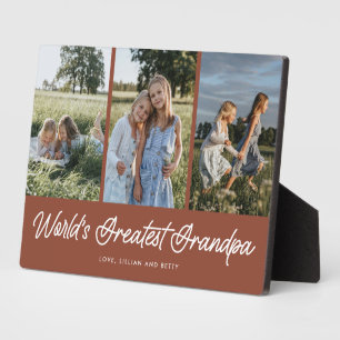 Die Beste Opa Rust 3 Foto Plaque der Welt Fotoplatte