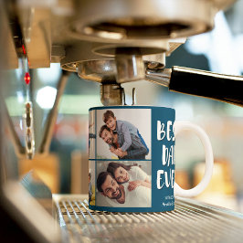 Die beste Papa aller Zeiten blauer Foto Vatertag T Kaffeetasse