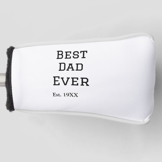 Die beste Papa aller Zeiten. Datum hinzufügen Name Golf Headcover (Vorderseite)