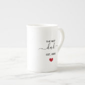 Die beste Papa "est year" Knochen-China Tasse (Vorderseite Rechts)