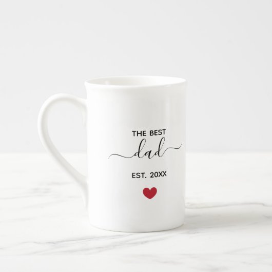 Die beste Papa "est year" Knochen-China Tasse (Links)