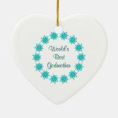 Die beste Patin der Welt Keramik Ornament (Hinten)